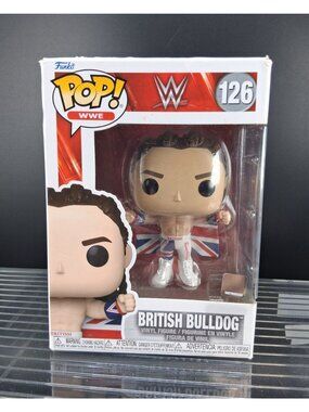 WWE Funko Pop British Bulldog Vinyl Figure 126 Collectible